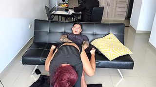 Steph Winter Almost Gets Caught Fucking Her Boyfriend - Hot Latina Teen with Big Tits Fucked Hard in Front of Dad!
