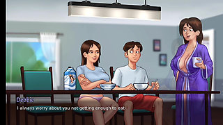 Jenny Step Sister in Dinning Room-summertime Saga