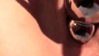 MILF slave masturbation at the sex-furniture