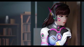 3D Compilation: Overwatch Dva Kirito Dick Ride Mercy Blowjob Fucked From Behind Uncensored Hentai