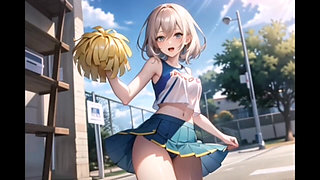 Ai Hot Anime Cheerleader Motivating