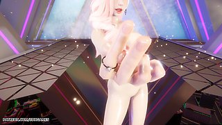 [mmd] Hyolyn - Wait Seraphine Sexy Striptease League of Legends Uncensored Hentai