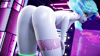 Cyberpunk Rebecca Wants The Chrome And Chooms Fucked Her at a Nightclub