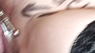 Steel spread pussy. Fixed milf gets fucked
