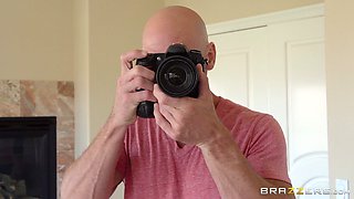 Perverted bride Jenni Lee gets her pussy fucked by handsome photographer Johnny Sins