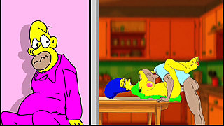 Marge Simpson Foot Fetish Compilation. Cartoon Animation