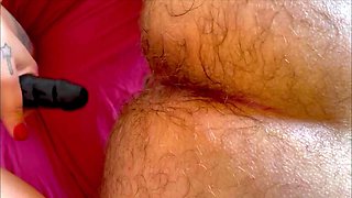 Curly Italian MILF Bonny fucked her bf Clyde with strapon after juicy rimming