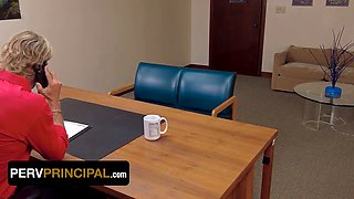 Student steals her teacher’s smartphone and finds a fucktape of the mylf messing around with her sonnie