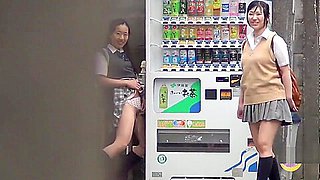 japanese schoolgirls mischievous peeing