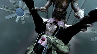 she was caught cheating and fucked in the toilet of a nightclub in the pussy and ass at the same time orcs 3d animation