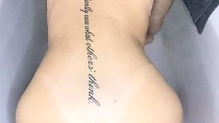 Blonde tight pussy babe solo toy fun in glamour masturbation
