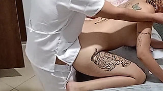 The Doctor Takes Advantage of the Patient's Innocence and Fills Her Ass.