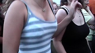 Amateur teen flashing and public nudity of blonde