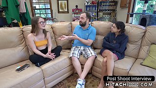 Sunbathing Mira Monroe enjoys powerful vibro orgasms by the lake