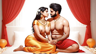 Beautiful Bhabhi Got Doggie Cream pie in Indian Saree