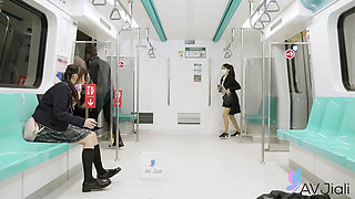 Yuli Gets Fucked by an Invisible Man on the Train