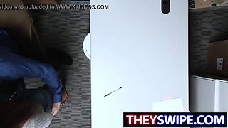 Officer bangs ebony gal Sarah Banks