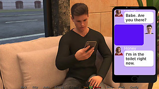 In the Hotel Toilet Hot Wife Giveing Handjob to Stranger - New Neighborhood - Ep07