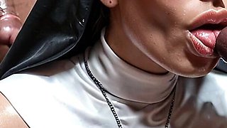 Ai Woman Hot Nun Cosplay and Gangbang BBC DP 2K