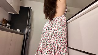Surprised Stepmom Fucked Hard In Kitchen Ends With Massive Creampie