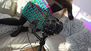 First Timer 27yo Ferrari Shows Her Beautiful Unshaved Pussy And Masturbates With A Clit Vibrator