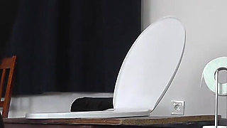 Amy Douxxx Peeing in a Human Toiletbox