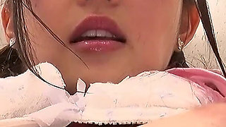 School Uniform POV Nipple Obsession: Ria Misaka Twists Swollen Pink Nubs and Pumps Her Breasts Until She Throbs and Aches.