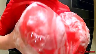 Red Xxx - Shower Play With Busty Mature 8 Min