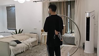Chinese Black Dress Teen Bondage