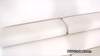 Beautiful POINT OF VIEW giving head by perky blondie porn star wannabe