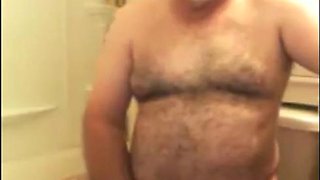 Grandpa jim stroke on webcam