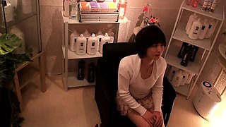 Pretty Asian babe gets massaged and fucked by an older man