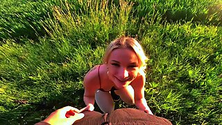 Pov Blowjob Bei Sonnenuntergang Sie Konnte Nicht Warten