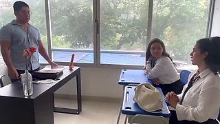 Hot Latina Professor NamiQsein Seduces Student Marasex in 4K School Uniform Fuck