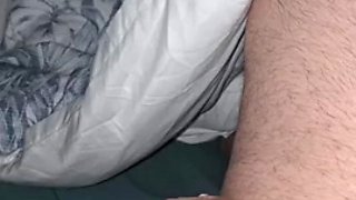 Step mom make step son dick hard by handjob him in bed