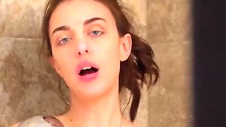 Getting wet and wild in the shower is Sonya Sweeney's favorite time of the day. Her bald pussy is already locked and loaded for a good time as she strips down and climbs into the shower. Watch as she uses the showerhead to get all wet and give her clit a