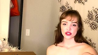 Small titted babe toys her pussy on webcam