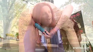 Redhead Charlie Cums With Her Green Vibrator - Charlie Red And Charlie Green