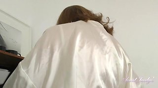 Marta Slik Robe Morning Coffee Masturbation
