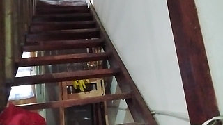I'm in a Hotel and I Masturbate on the Stairs and Squirt