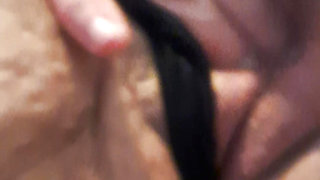 wet black panties
