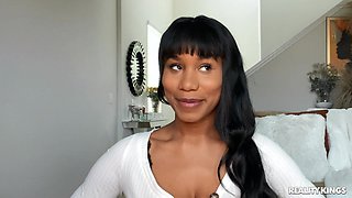 RK At Home: Endurance Run - Hairy Ebony with Big Naturals Jenna Foxx Masturbating solo