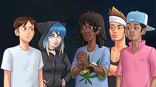 Officer brings bad news in the reworked summertime saga by Misskitty2k