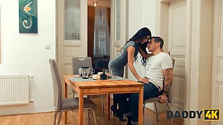 Daddy4k. my hot girlfriend is quietly cheating on me while i was seeing tv
