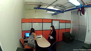 Camera catches my lesbian boss