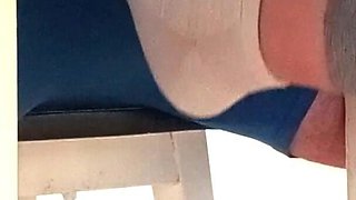 Sockjob & Ruined Orgasm Under Table