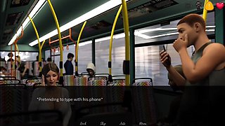 Stepsister Have a Some Fun with Stranger Guys in the Bus