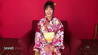 Seductive JAV Star Chiharu Gives Intense Blowjob & Kimono-Fucking Passion