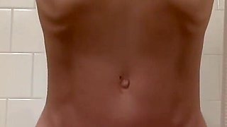 Mature MILF Bouncing Riding Dildo in Shower with Orgasm