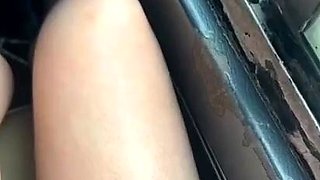 two sisters being sensual on the bus for the camera 84412582